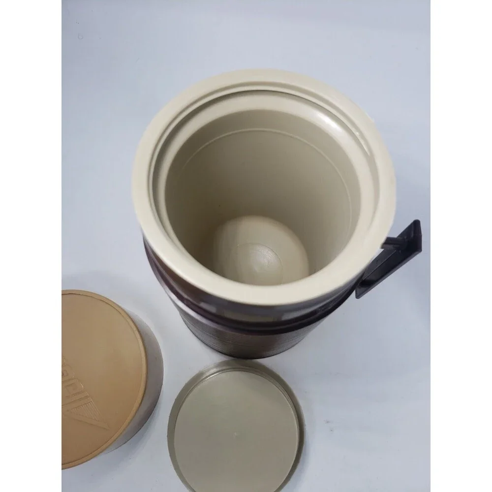 Aladdin Wide Mouth Vintage 1970's Brown Tan Insulated  Food Storage Container